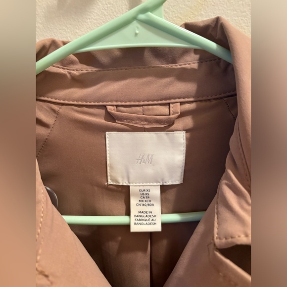 H&M Beige Double-Breasted Trench Coat - Picture 3 of 4